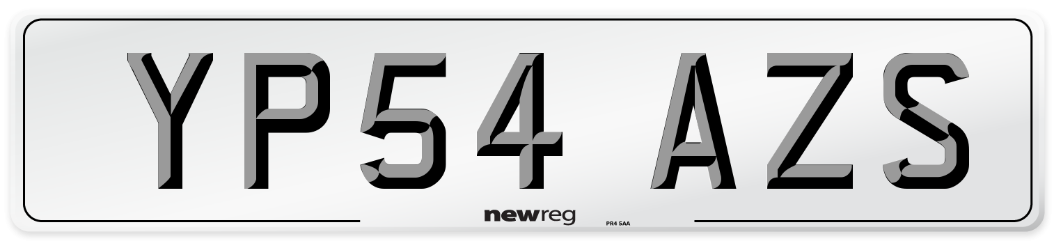 YP54 AZS Number Plate from New Reg